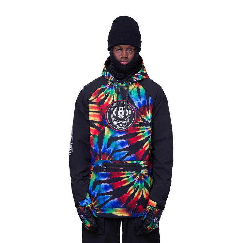 686 Waterproof Hoody 2024|Grateful Dead Black Tie Dye|L|S|XL