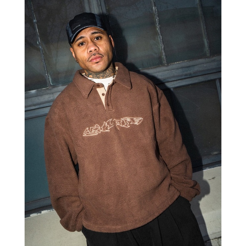 ICHPIG Sherpa Rugby Top|Chocolate|M|L|XL