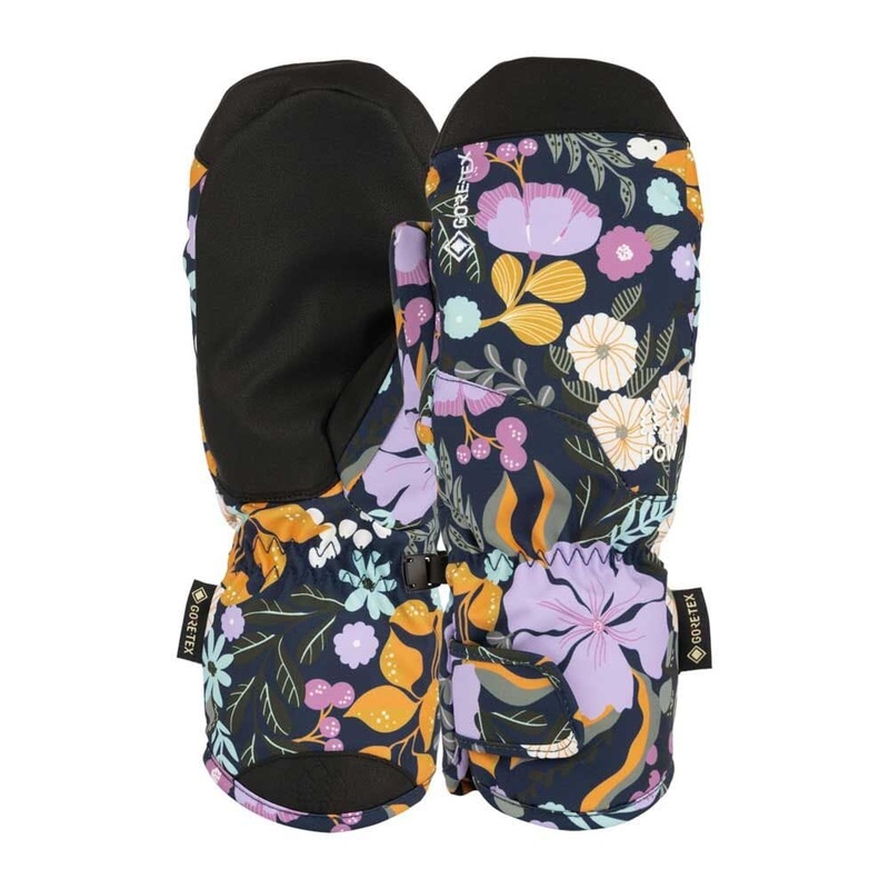 POW JR GTX Youth Mitts|Black|Floral|8Y|10Y|12Y|14Y