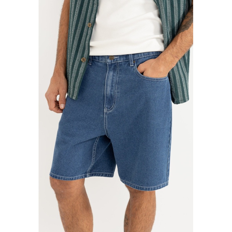 Rhythm Toby Denim Shorts|Dark Blue Wash|Washed Olive|28|30|32|34|36