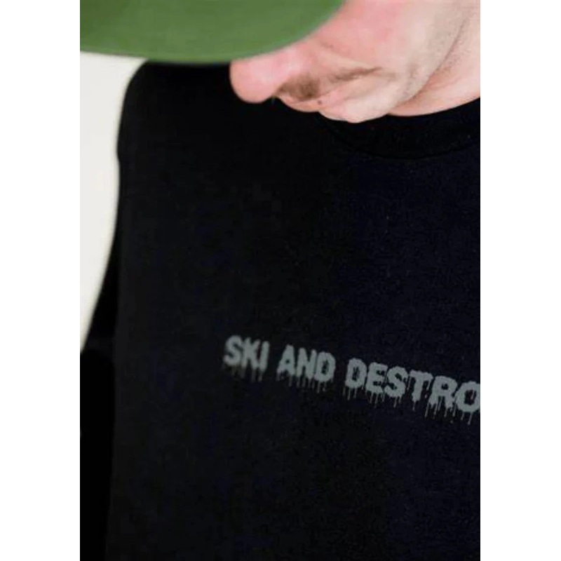 Line Ski and Destroy T-Shirt|BLACK|M|L|XL