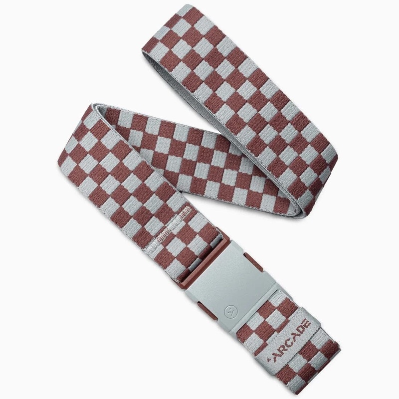 Arcade Check Belt|Cloud Burgundy|Crocodile Khaki