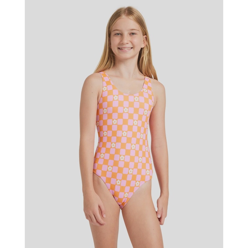 Roxy Youth Flower Check One Piece