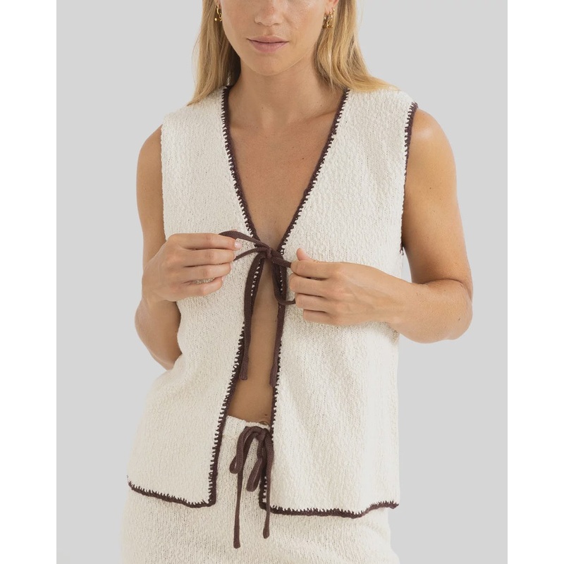 Rhythm Adele Contrast Longline Knit Vest
