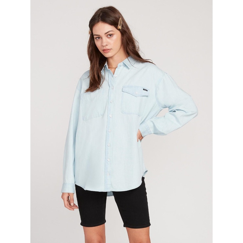 Volcom Sunday Strut Ls Sun Faded Indigo