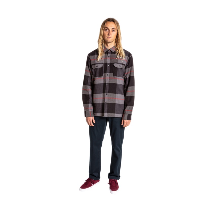Volcom Trademan Plaid Ls|Grey|S|M