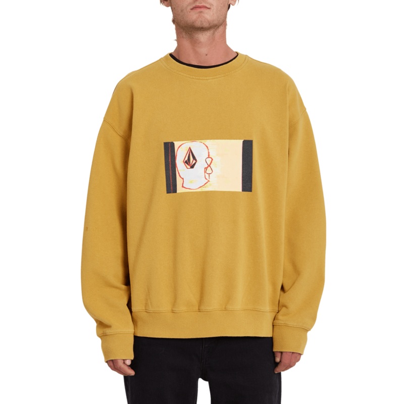 Volcom Fa Animoscillator Crew Mustard Gold