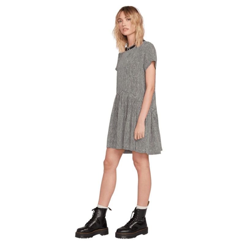 Volcom Newdles Ss Dress|Stripe|M