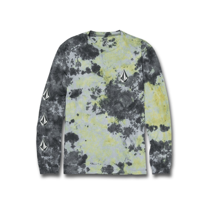 Volcom Iconic Dye Ls Tee Lime Tie Dye