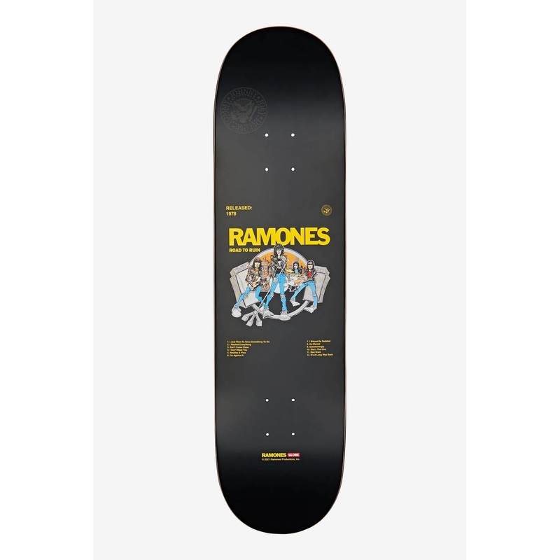 Globe G2 Ramones Skateboard Deck 8.25 Road to ruin