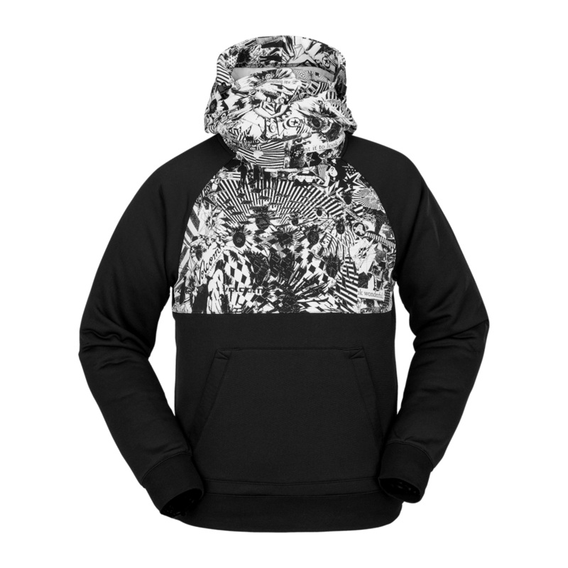 Volcom Hydro Riding Hoodie Black White