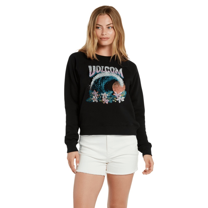 Volcom Truly Stokin Crew Black