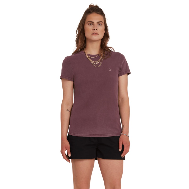 Volcom Solid Stone Emb Tee Eggplant