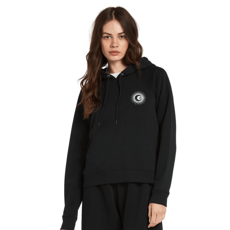 Volcom Truly Stokin Hoodie Black White