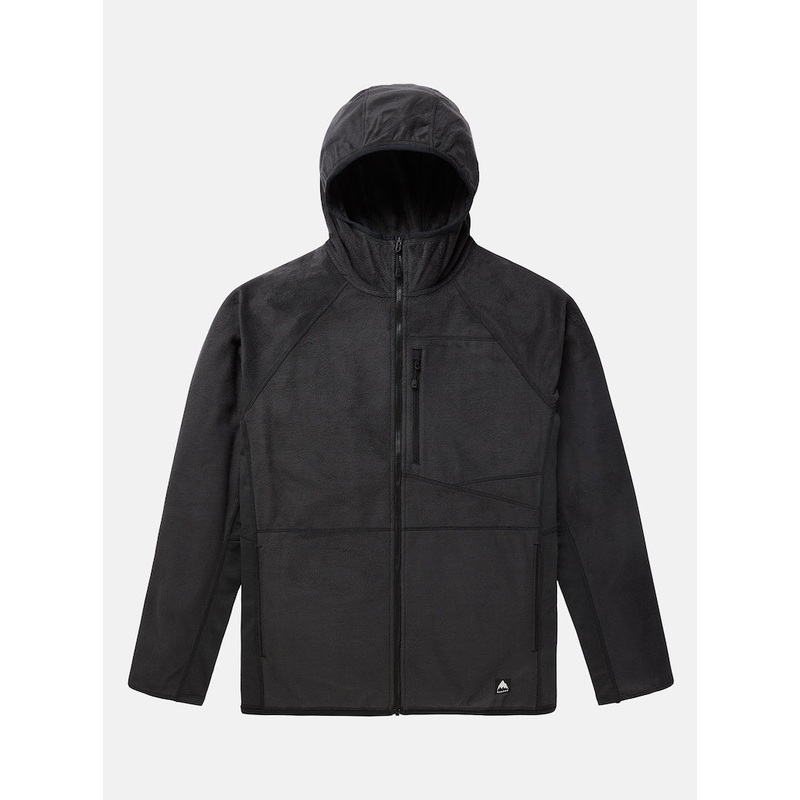 Burton Men’s Stockrun Warmest Hooded Full-zip Fleece True Black