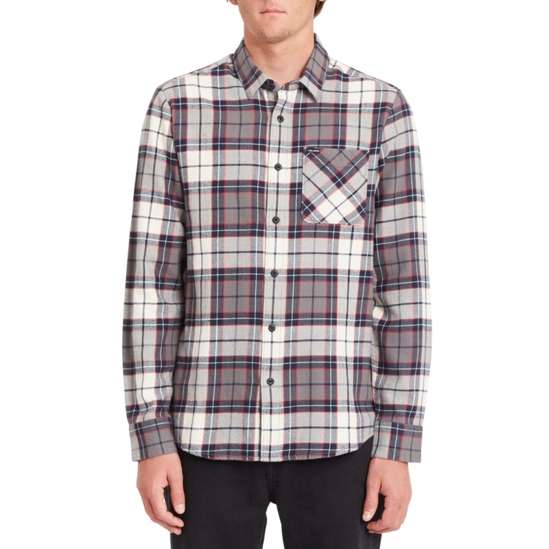 Volcom Caden Plaid Ls Bleached Sand