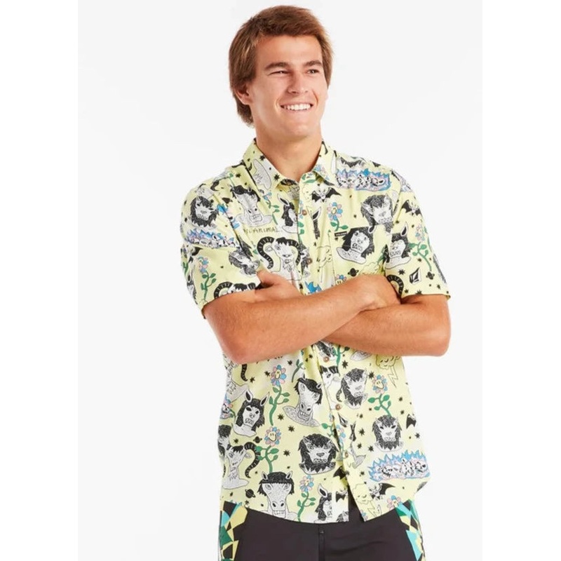 Volcom Surf Vitals Ozzy Woven Glimmer Yellow
