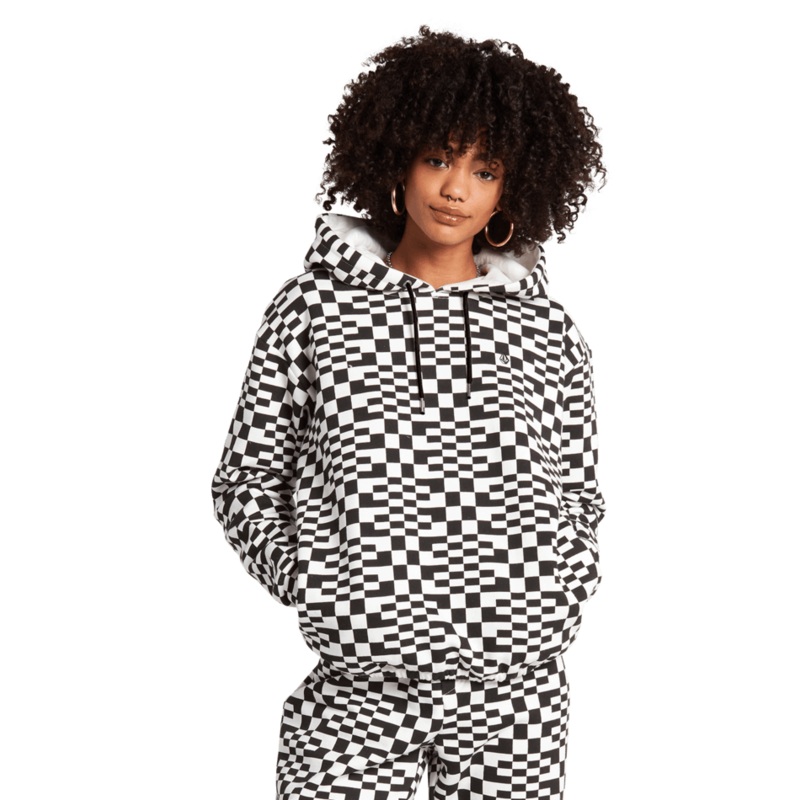 Volcom Check U Out Hoodie Black White