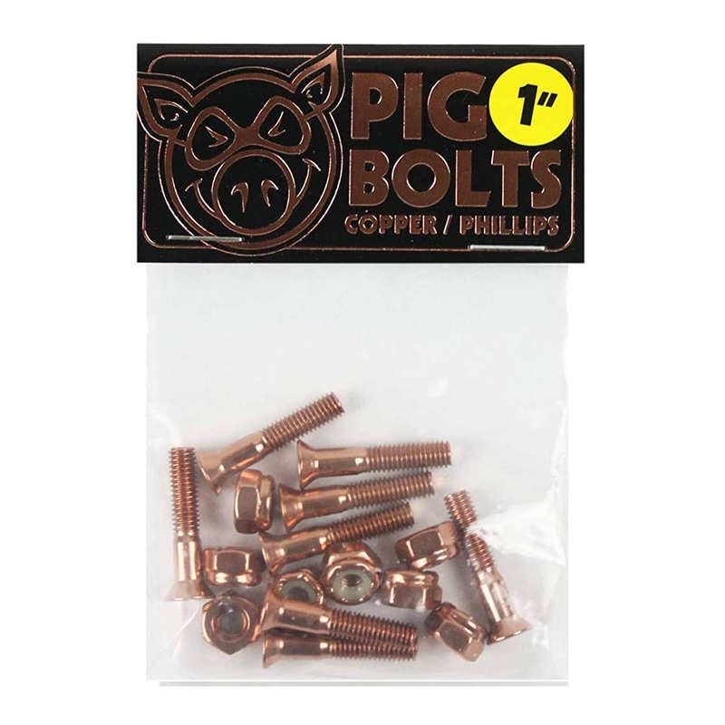 Tornillos de Skate Pig Bolts Copper Phillips 1