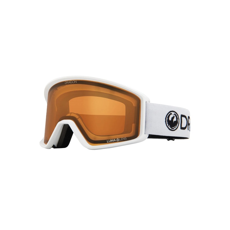 Dragon DXT OTG – White with Lumalens Amber Lens
