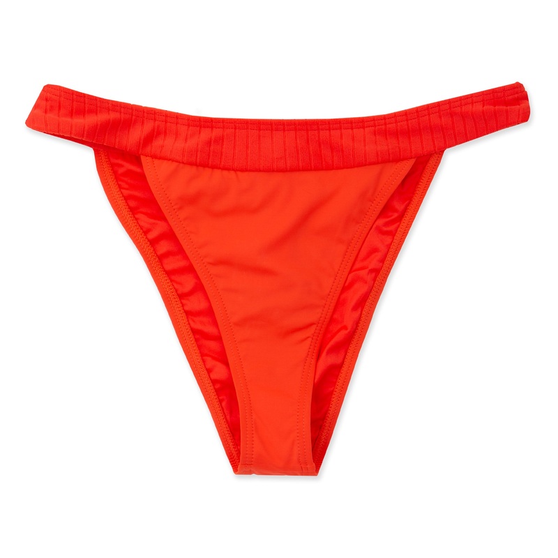 Lined Up Banded Hike Bikini Bottoms