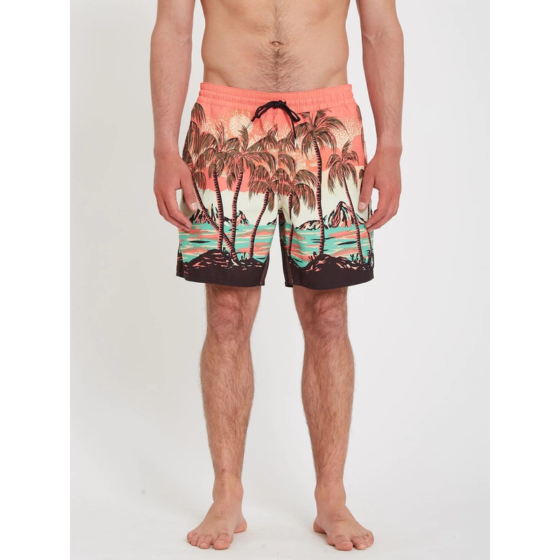 Baador Volcom Boardshort Novelty Trunk 17 Living Coral