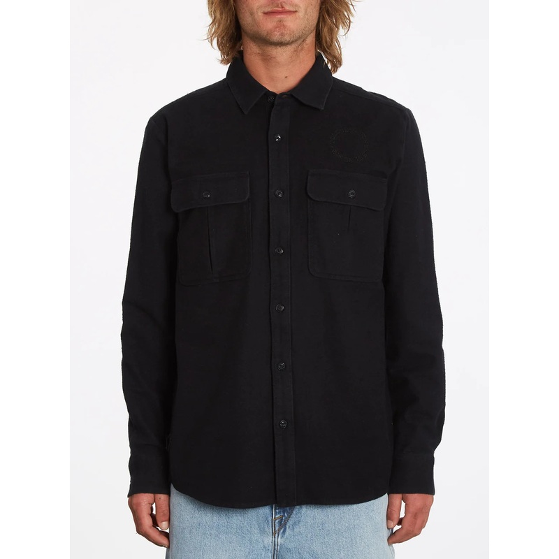 Camisa Volcom Minneret Flannel LS Black