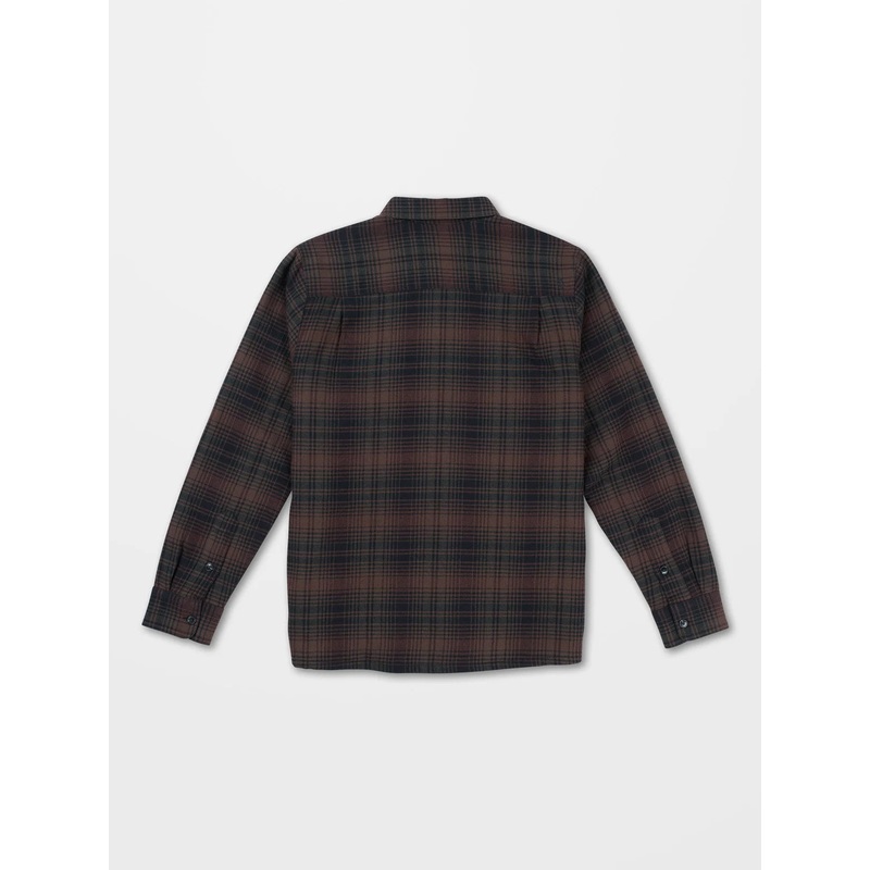 Camisa Volcom Overstoned Flannel LS Mahogany