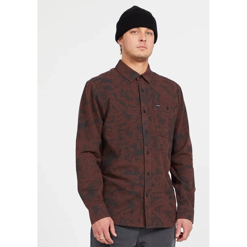 Camisa Volcom Tie Dye Flannel LS Mahogany