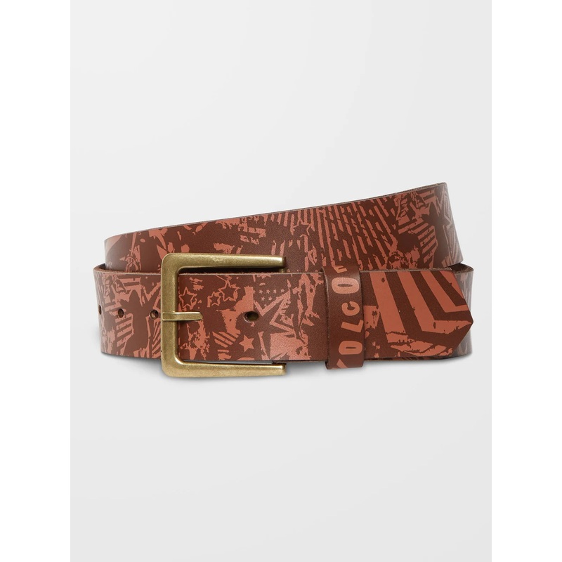 Cinturon Volcom Darien Belt Brown