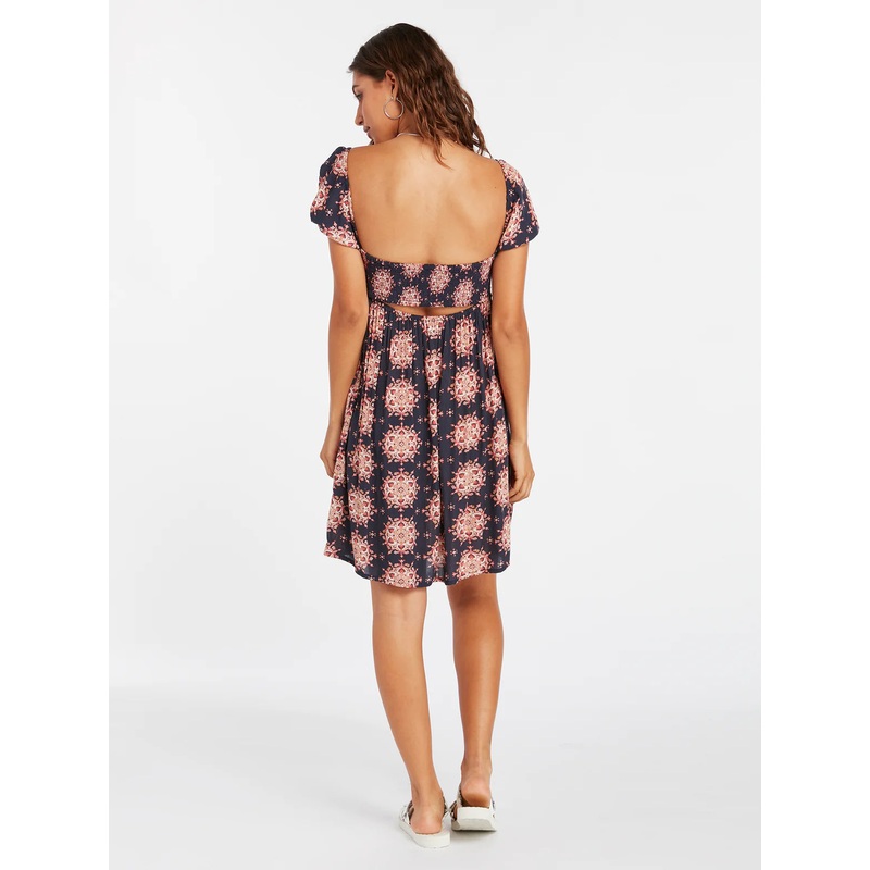 Vestido Volcom Thee Metallion Dress Midnight Blue