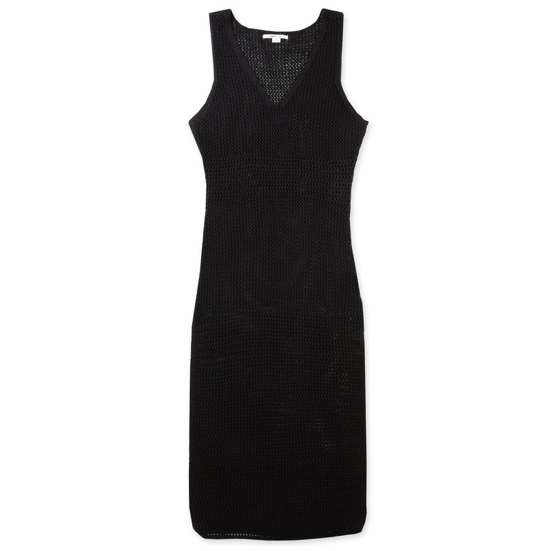 ERIN CROCHET MIDI COVER-UP|Black|S|M|L