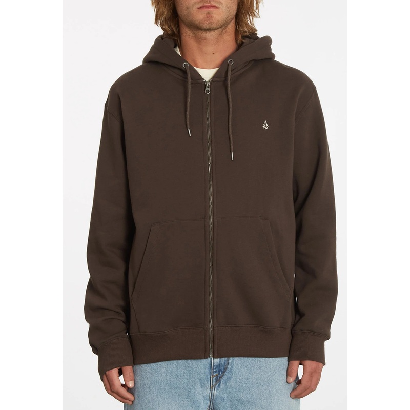 Sudadera Volcom Single Stone Zip Fleece Dark Brown
