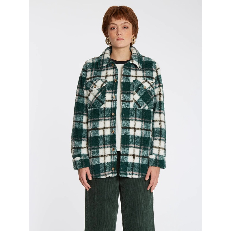 Chaqueta Chica Volcom Silent Sherpa Jacket Dark Pine