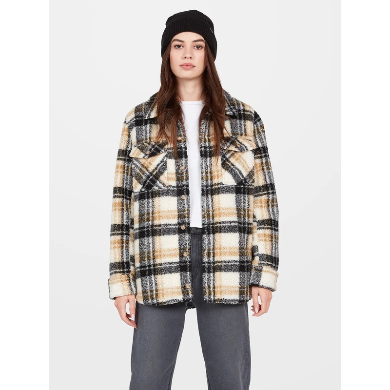 Chaqueta Chica Volcom Silent Sherpa Jacket – Hazelnut