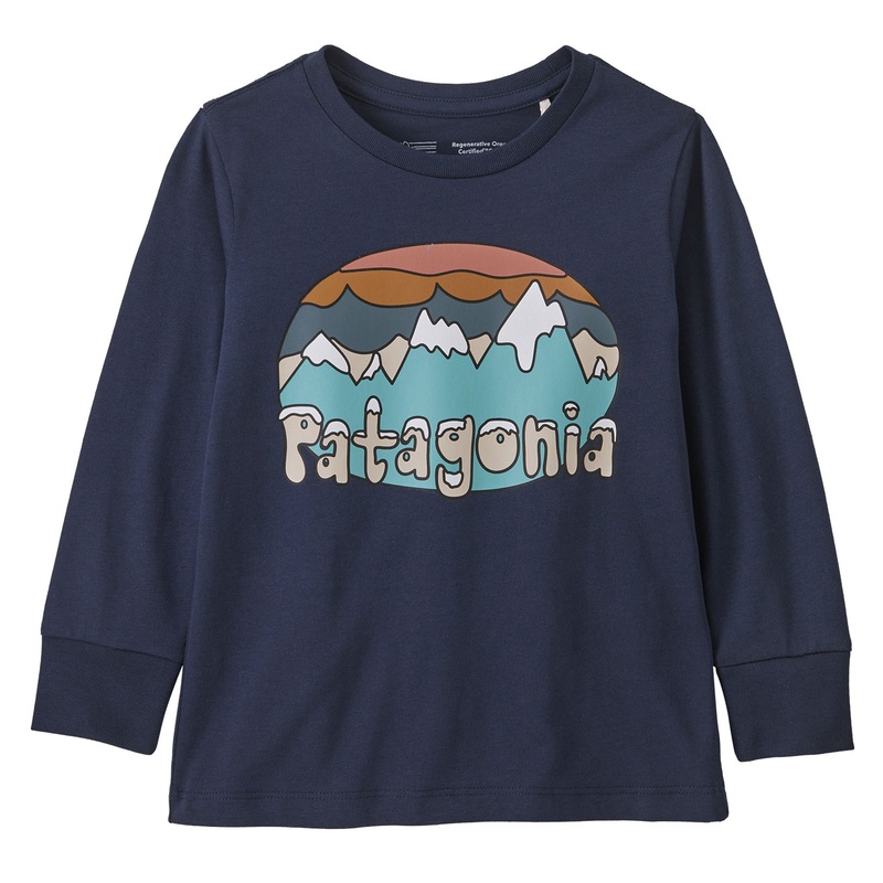 Baby Long-Sleeved Regenerative Organic Certified Cotton Fitz Roy Flurries T-Shirt