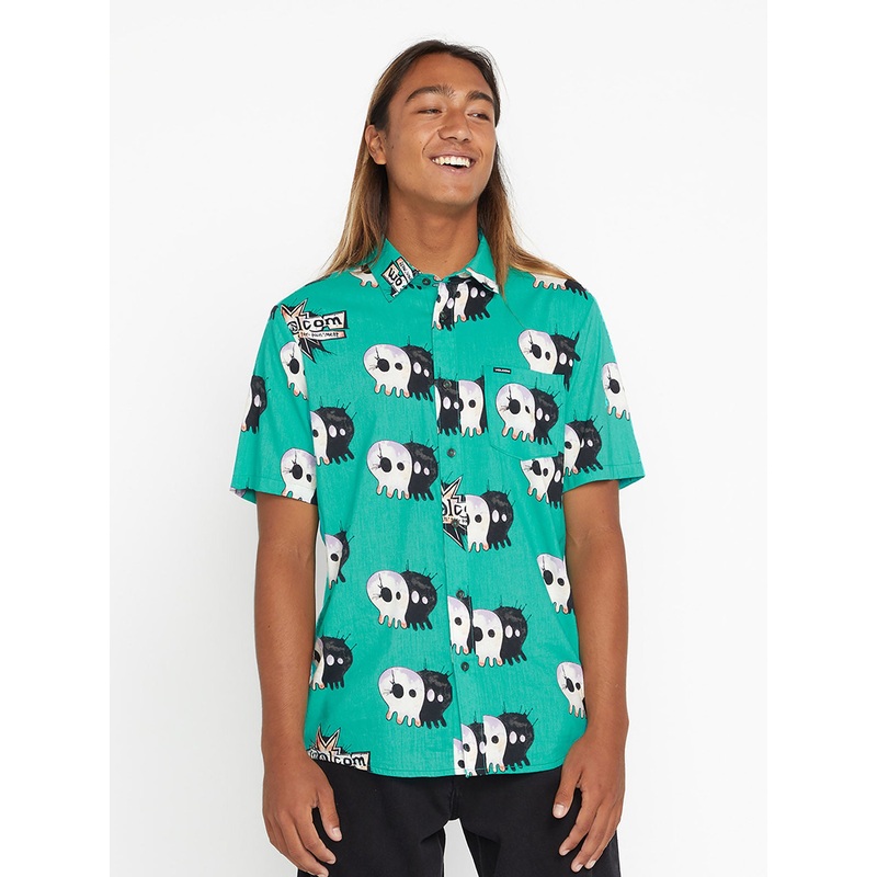 Camisa Volcom V Entertainment Pepper Scrubs Green