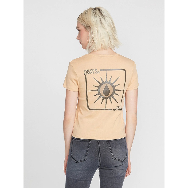 Camiseta Chica Volcom Have a Clue Hazelnut