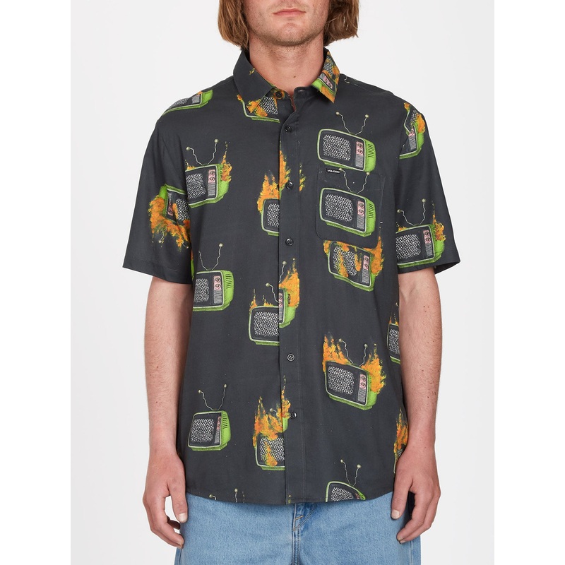 Camisa Volcom Justin Hager Woven Black