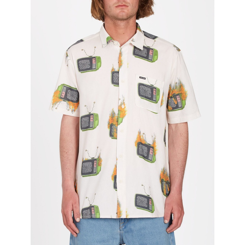 Camisa Volcom Justin Hager Woven Whitecap Grey