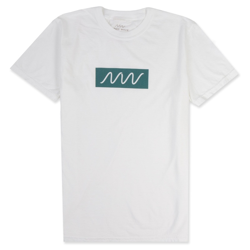 Neon Wave Box Logo Shop Tee|White|Neutral|S|M|L|XL|2XL