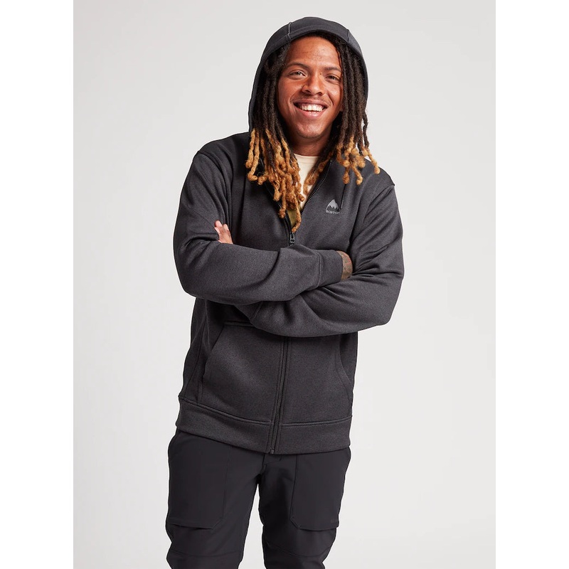 Sudadera Burton Oak Full-Zip Hoodie True Black Heather