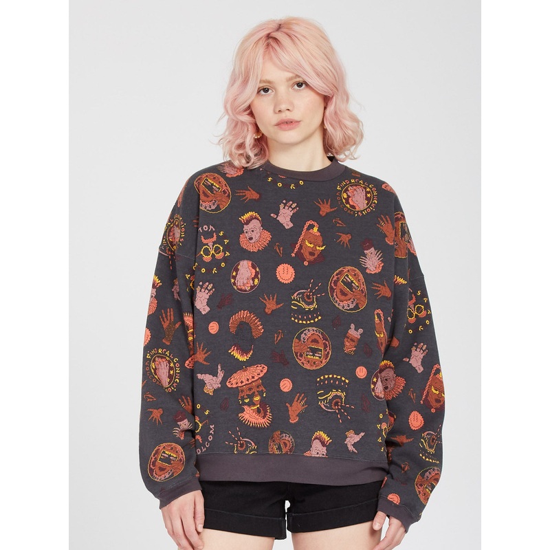 Sudadera Connected minds crew – Black