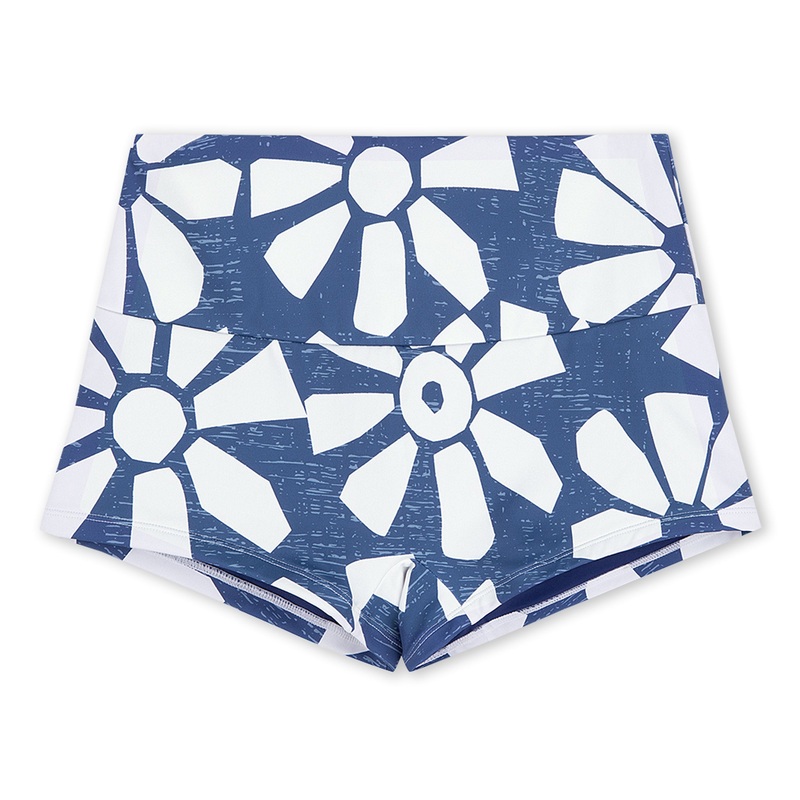 Geo Flower Boy Short|Blue|2|4|6|8