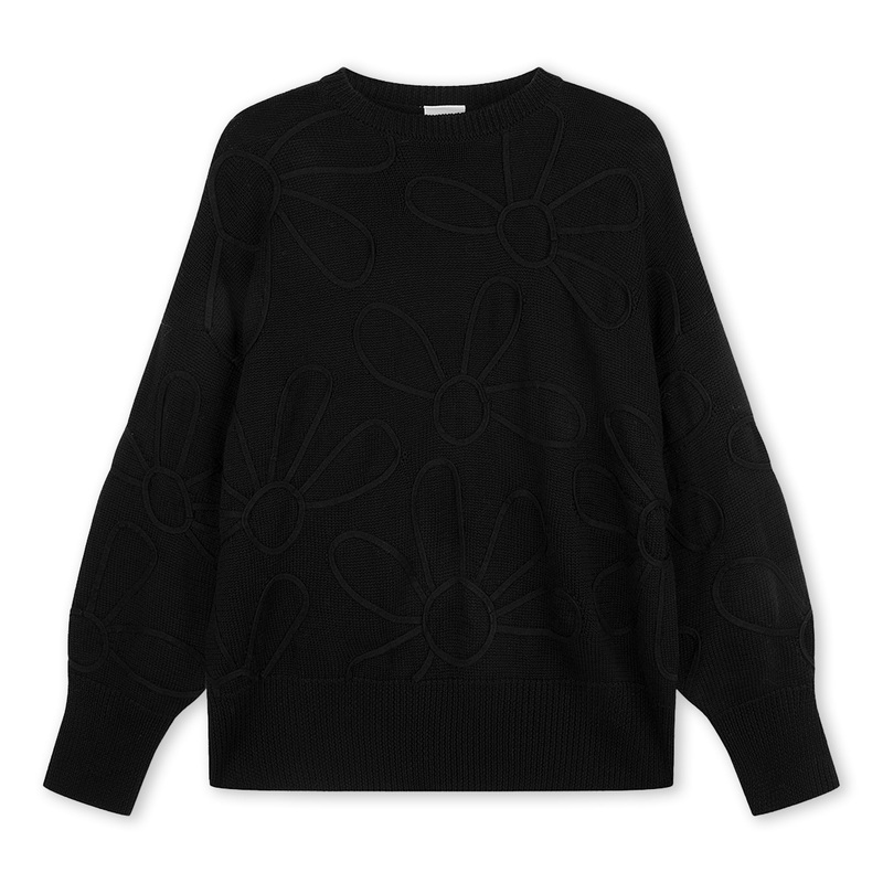 Applique Knit Jumper|Black|4|6|8
