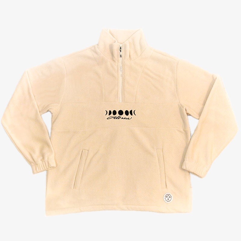 Forro Polar All One Moonphases Half Zip Fleece  Cream