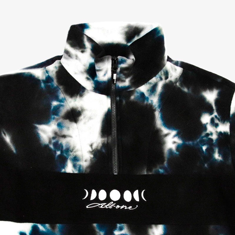 Forro Polar All One Moonphases Half Zip Fleece  Storm Tie Dye
