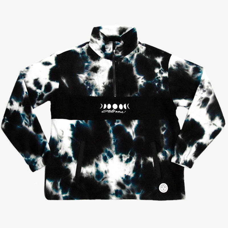 Forro Polar All One Moonphases Half Zip Fleece  Storm Tie Dye