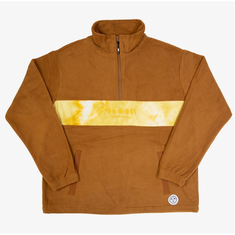 Forro Polar All One Moonphases Half Zip Fleece  Stripe Caramel