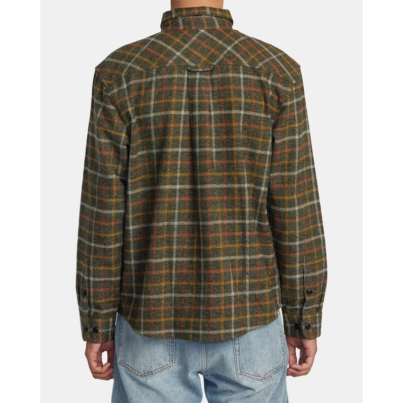 Camisa Rvca Hughes Flannel – Warm Grey
